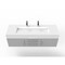 Castello Usa Nile 60" Wall Mounted Gray Vanity With White Top And Brushed Nickel Handles CB-MC-60G-BN-2053-WH - alternate 6